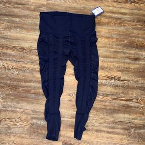 2 Sweetflex Resistance Band Leggings Size 14 blue and black